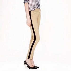 J Crew Andie Tan/Black Tuxedo Pant - Size 8